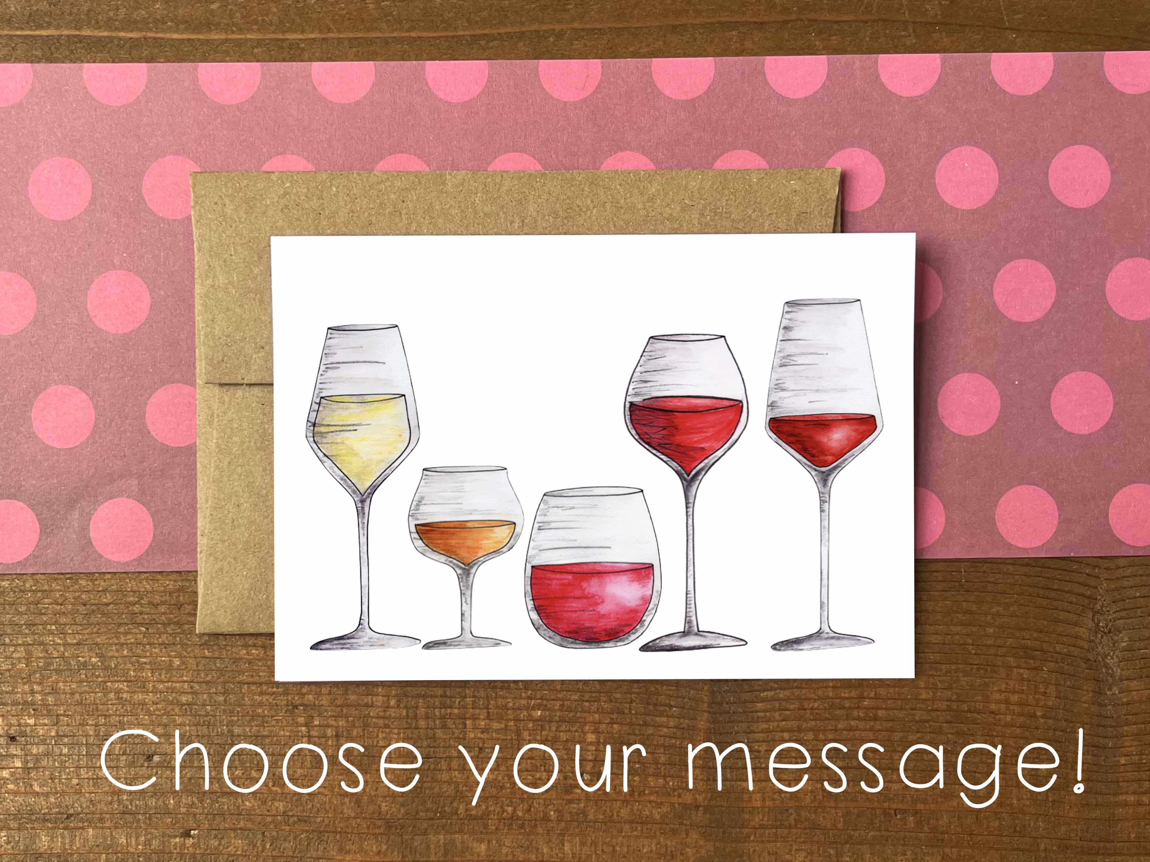 Wine Notecards | Choose Your Message - Boxed Set of 8