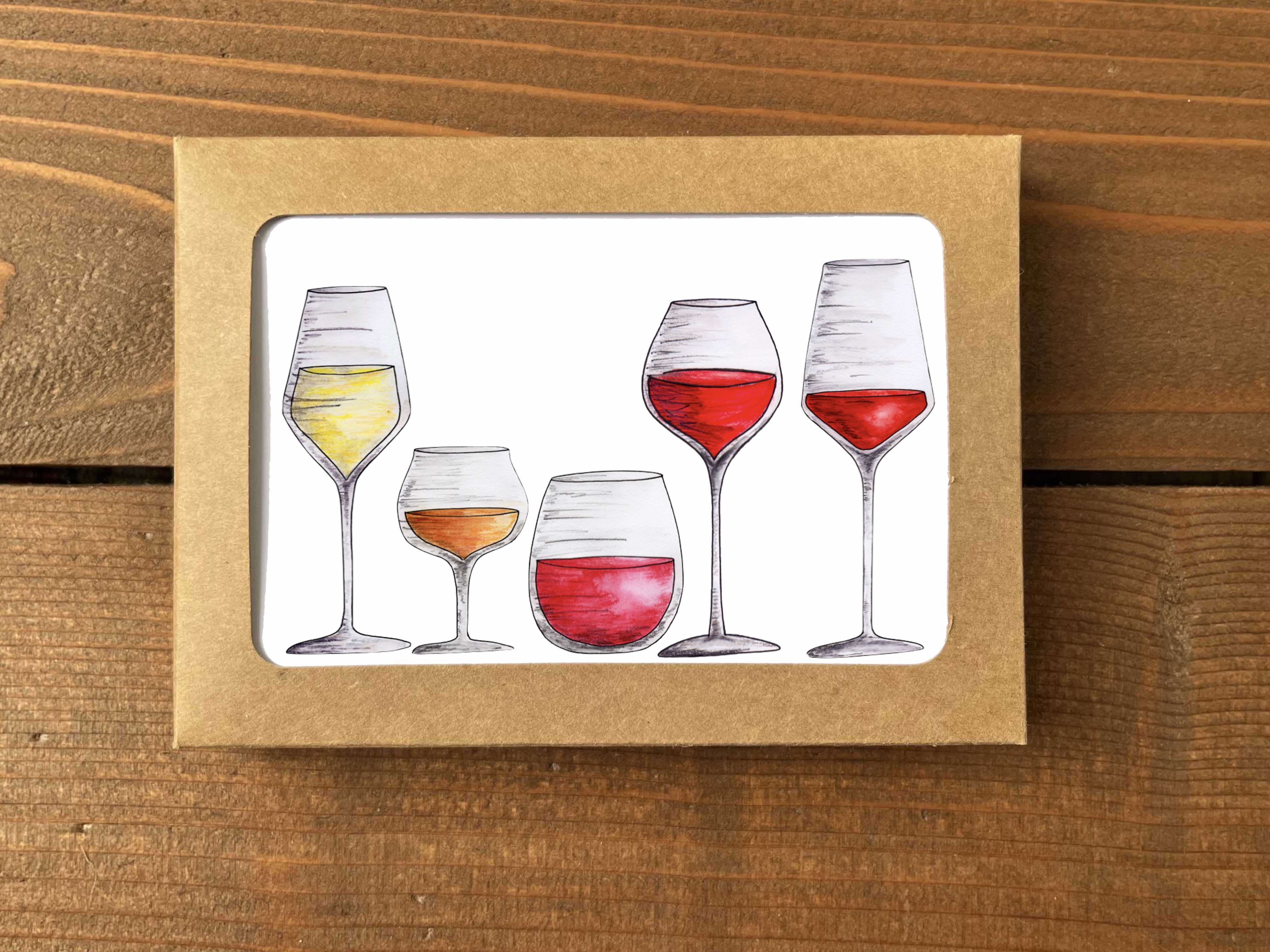 Wine Notecards | Choose Your Message - Boxed Set of 8
