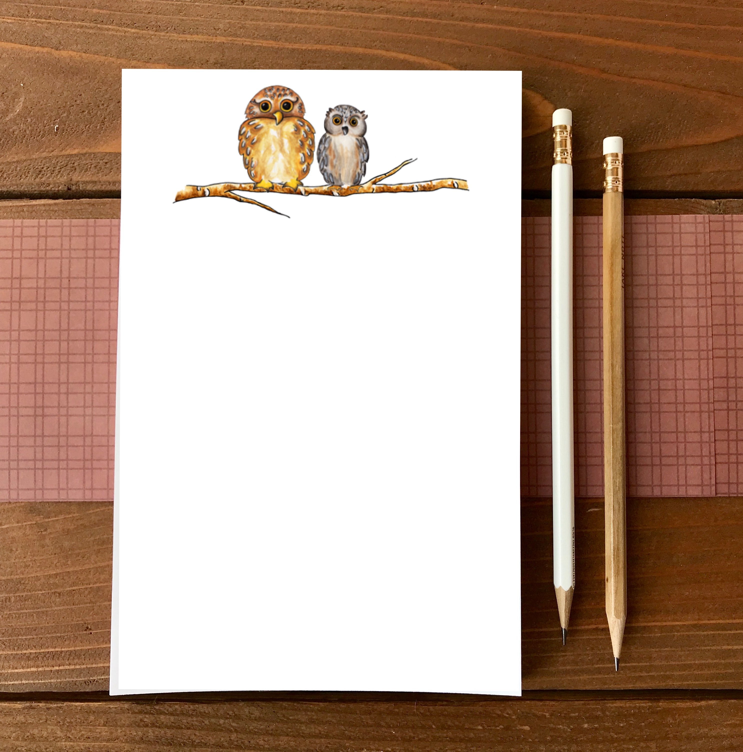 Owl Notepad - Personalization Available