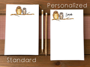 Owl Notepad - Personalization Available