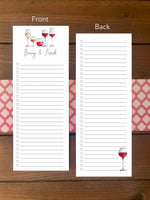 Wine To Do List Notepad | Personalization Available