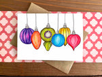 Colorful Ornaments Holiday Cards | Choose Your Message - Boxed Set of 8