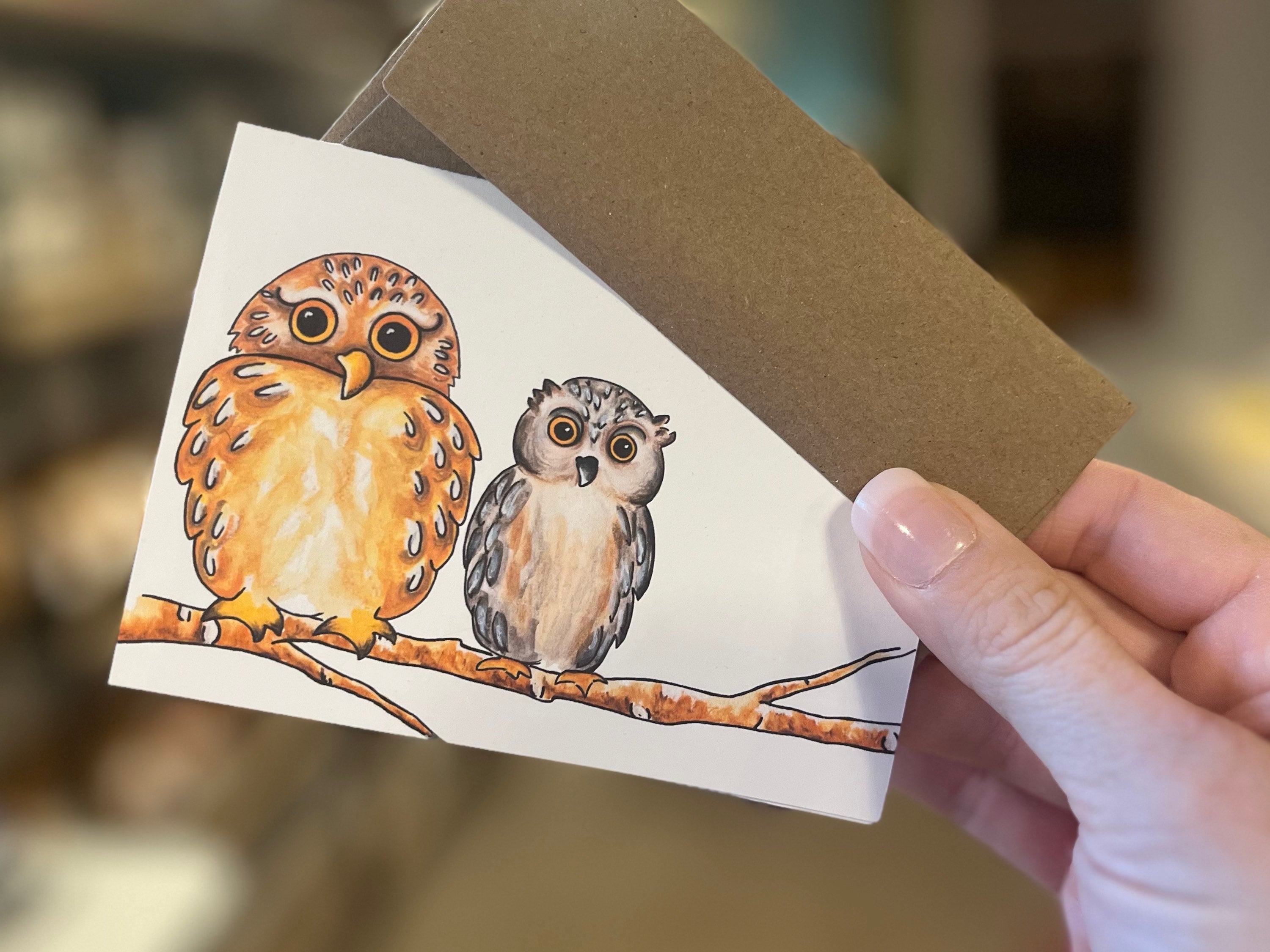 Owl Notecards | Choose Your Message - Boxed Set of 8