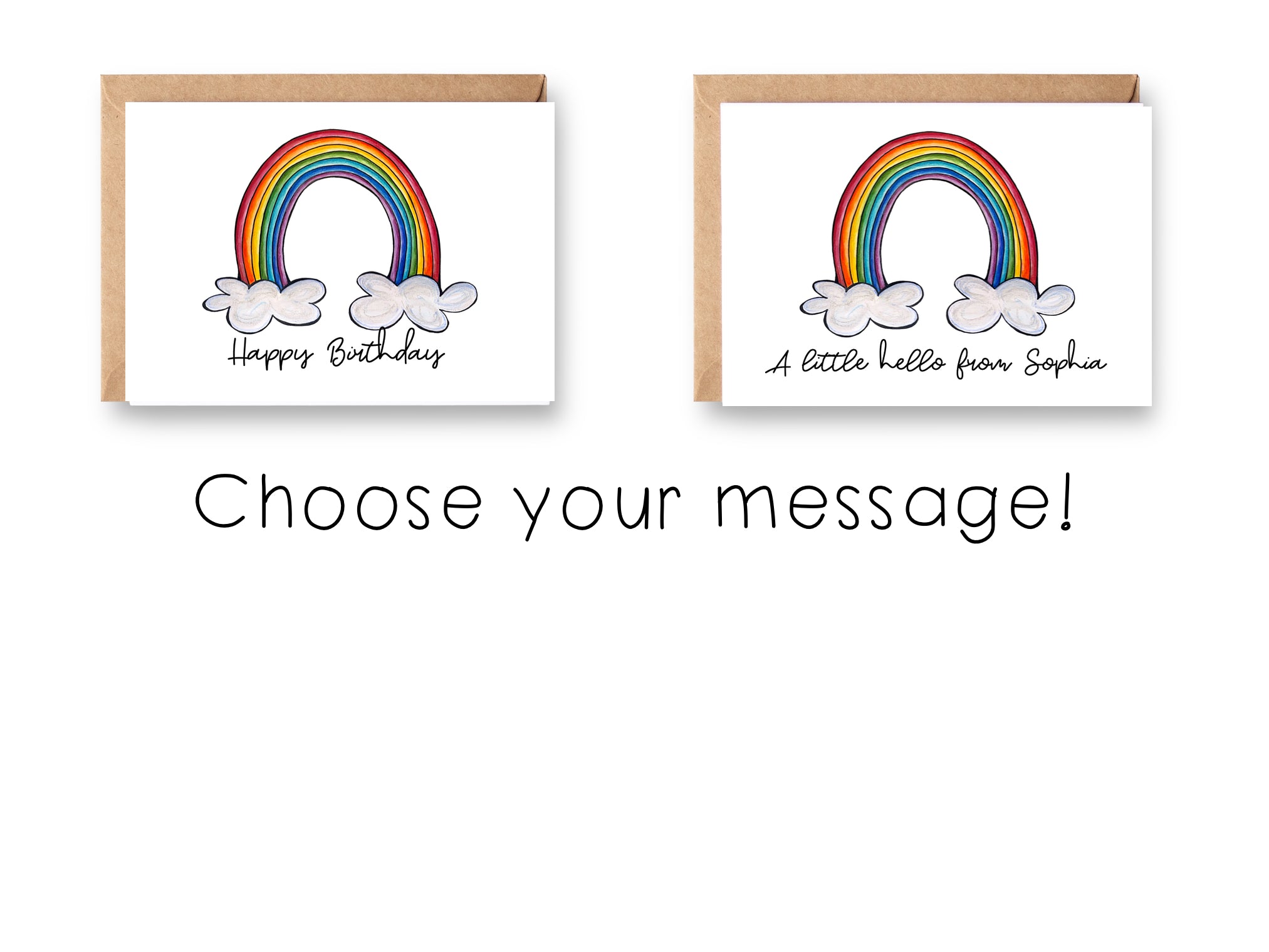 Rainbow Notecards | Choose Your Message - Boxed Set of 8