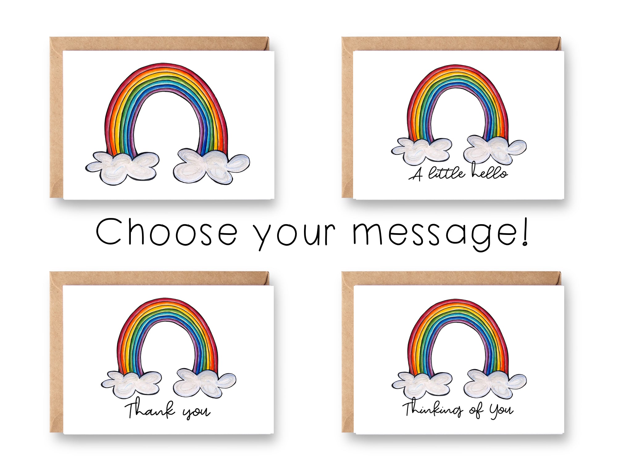 Rainbow Notecards | Choose Your Message - Boxed Set of 8