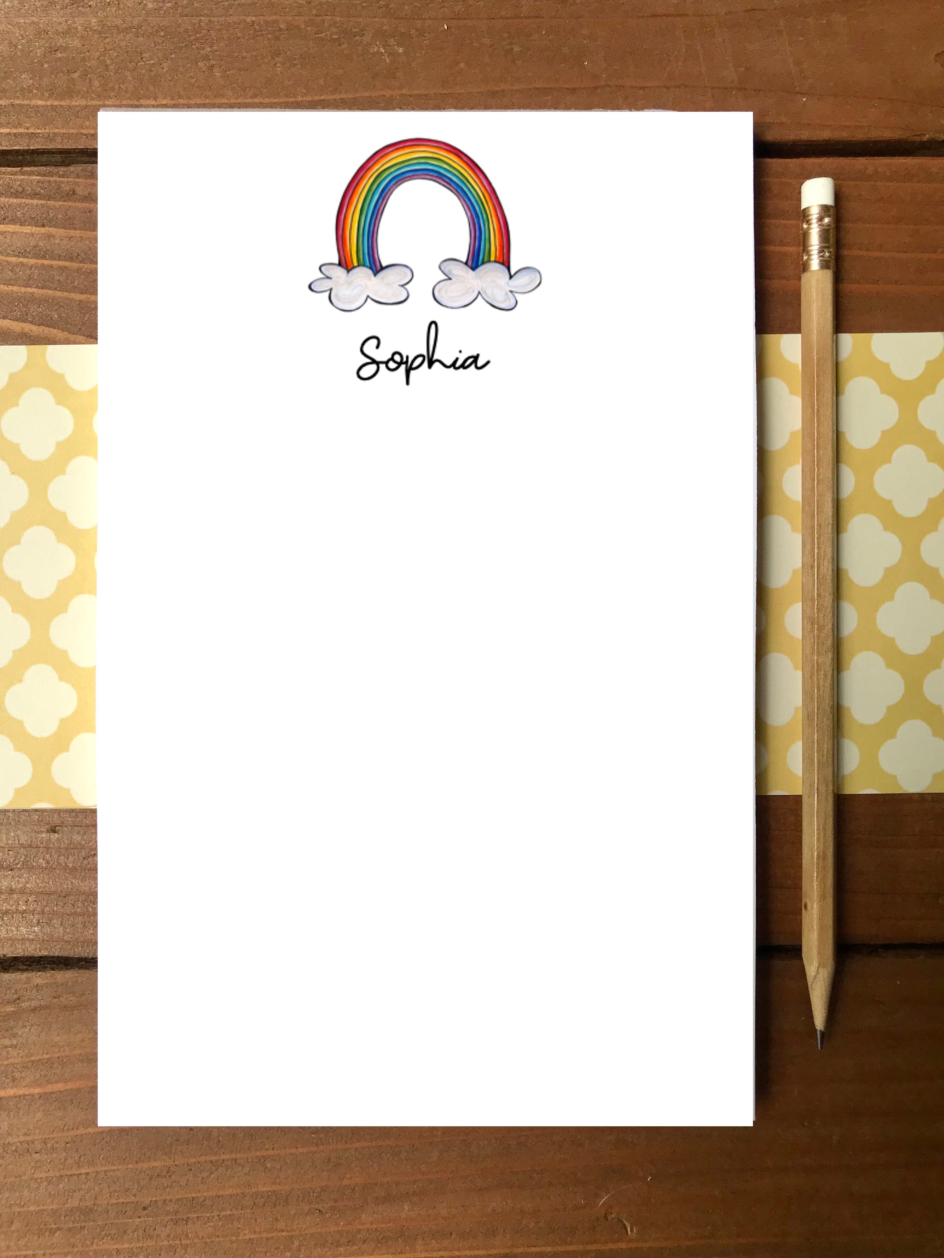 Rainbow Notepad - Personalization Available