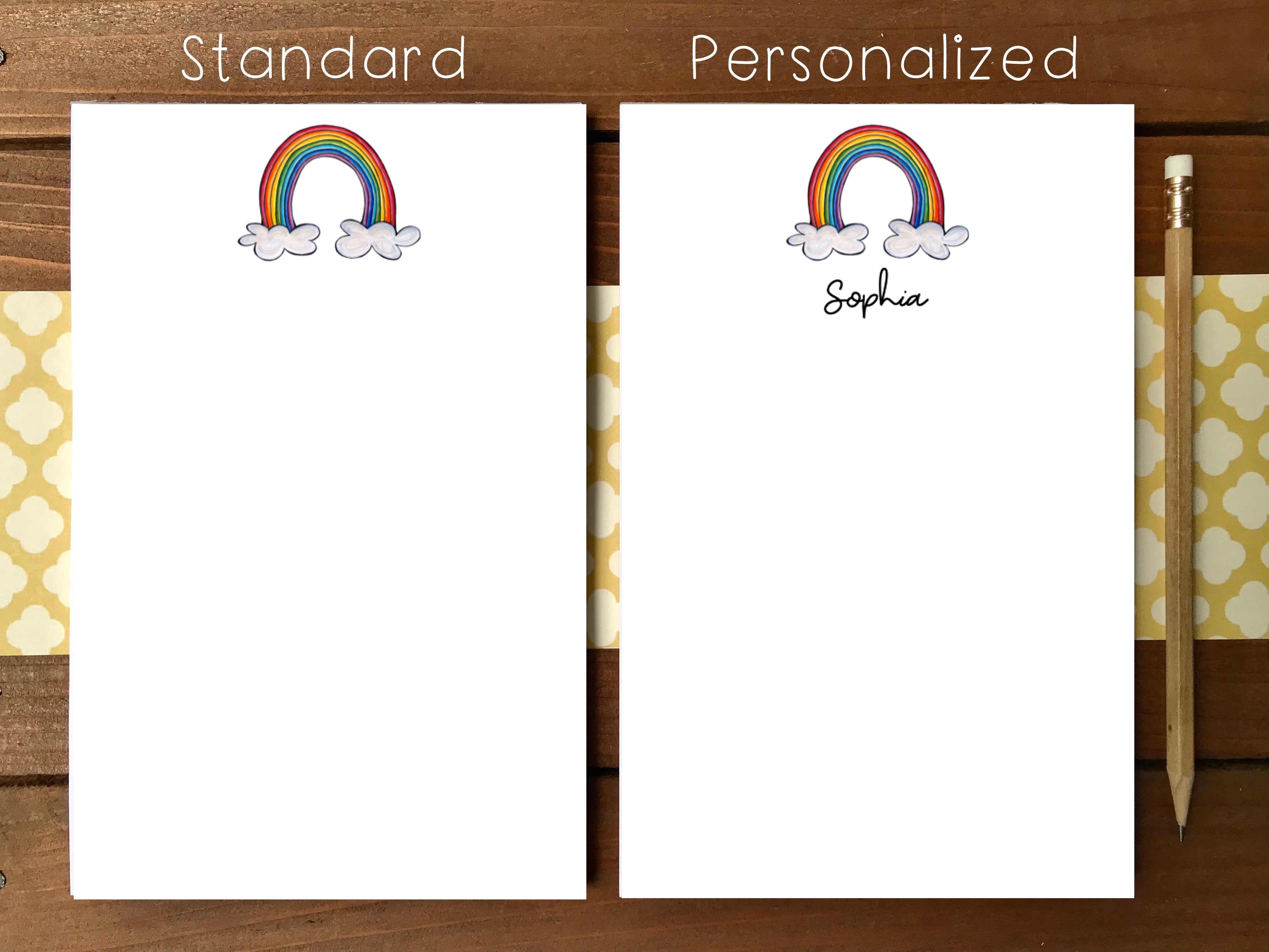 Rainbow Notepad - Personalization Available