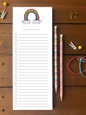 Rainbow To Do List Notepad - Magnetic | Double Sided Sheets | Personalization Available