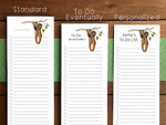 Sloth To Do List Notepad - Magnetic | Double Sided Sheets | Personalization Available