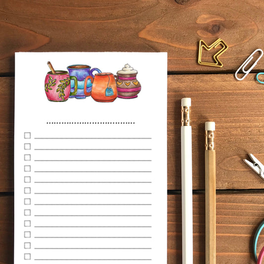 Cozy Mugs Magnetic To-Do List Notepad
