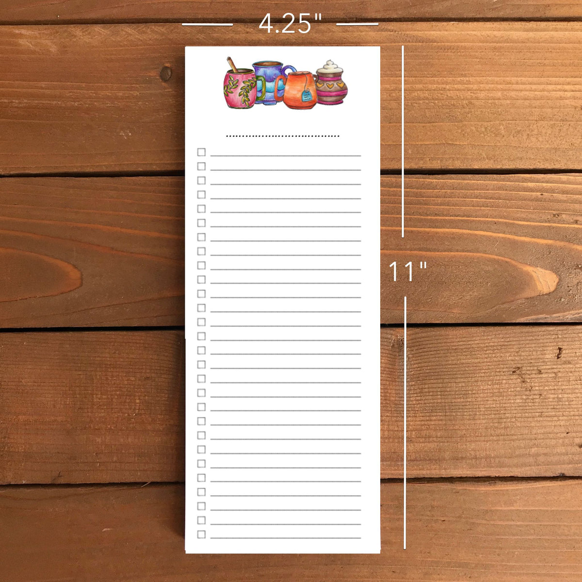Cozy Mugs Magnetic To-Do List Notepad