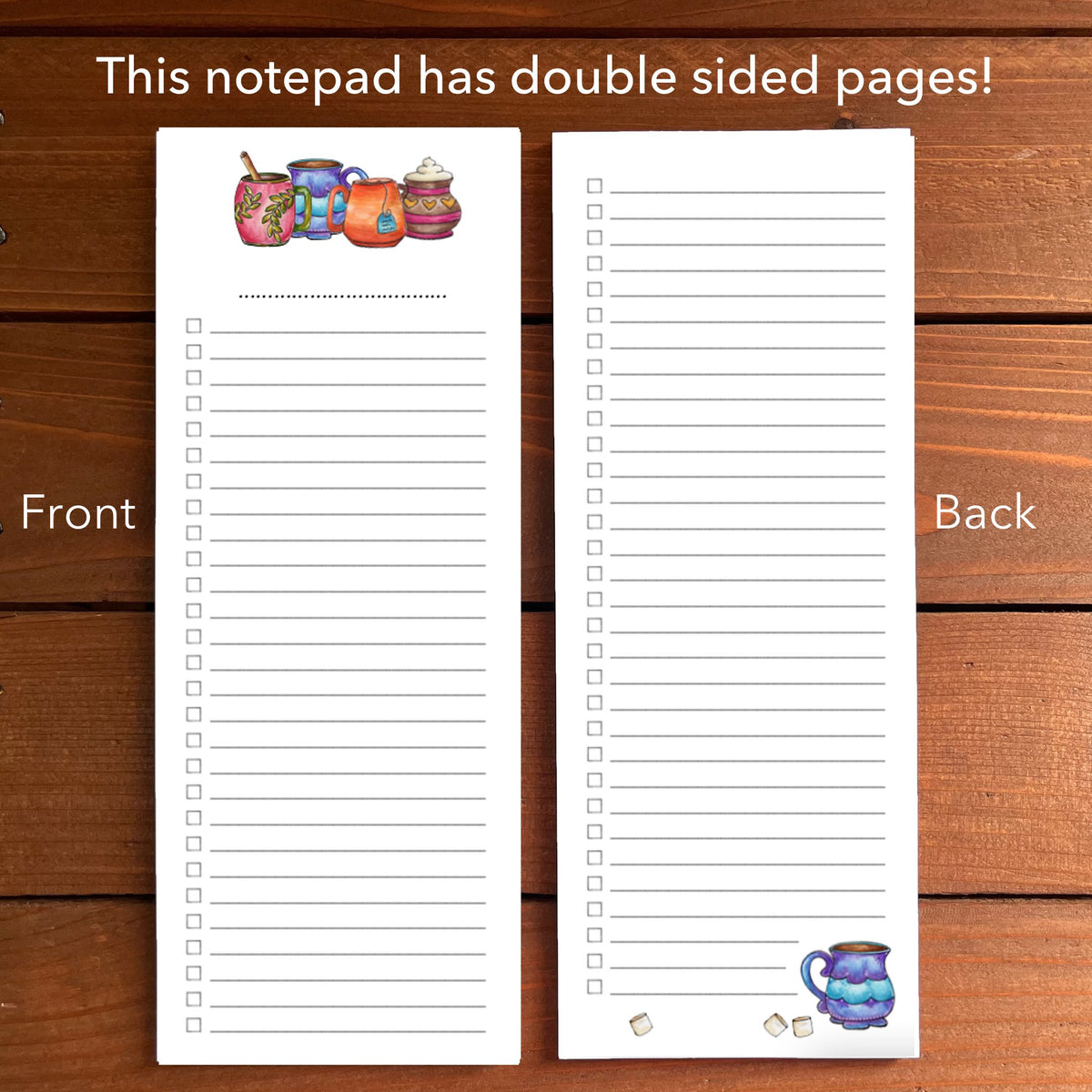 Cozy Mugs Magnetic To-Do List Notepad