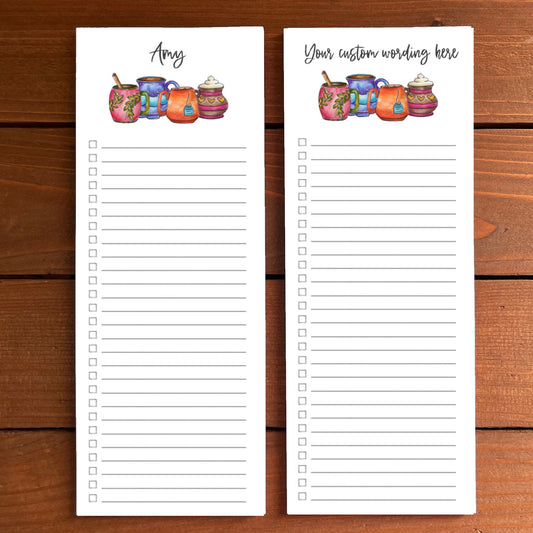 Cozy Mugs Personalized Magnetic To-Do List Notepad