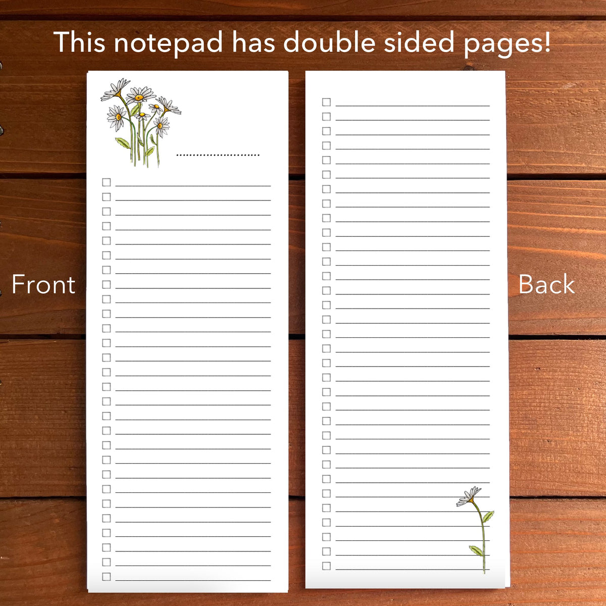 Daisies Magnetic To-Do List Notepad