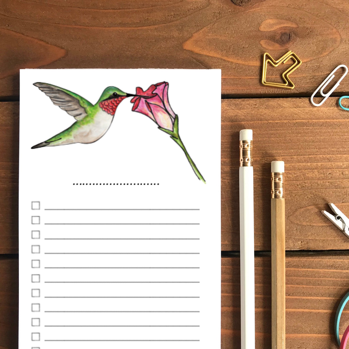Hummingbird Magnetic To-Do List Notepad