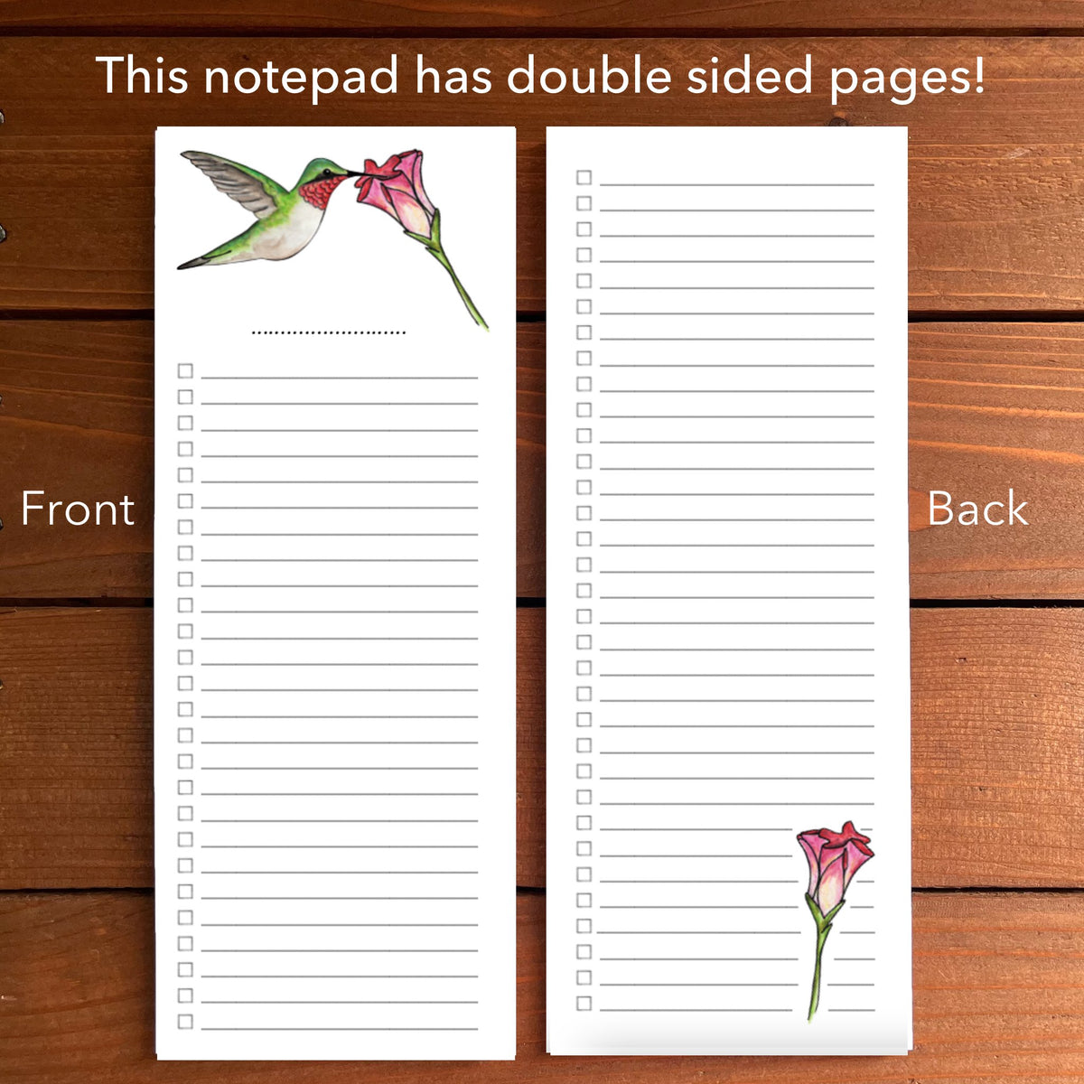 Hummingbird Magnetic To-Do List Notepad
