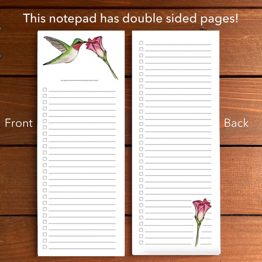 Hummingbird Magnetic To-Do List Notepad