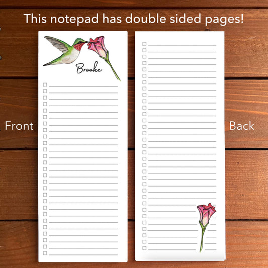 Hummingbird Personalized Magnetic To-Do List Notepad