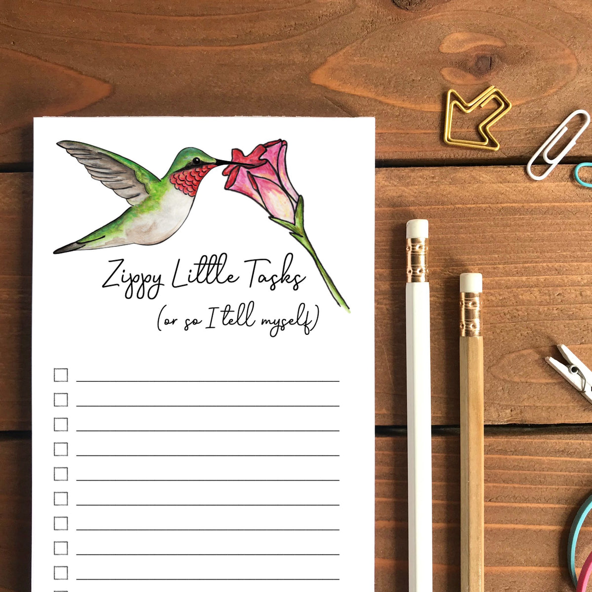 Hummingbird Zippy Little Tasks Magnetic To-Do List Notepad