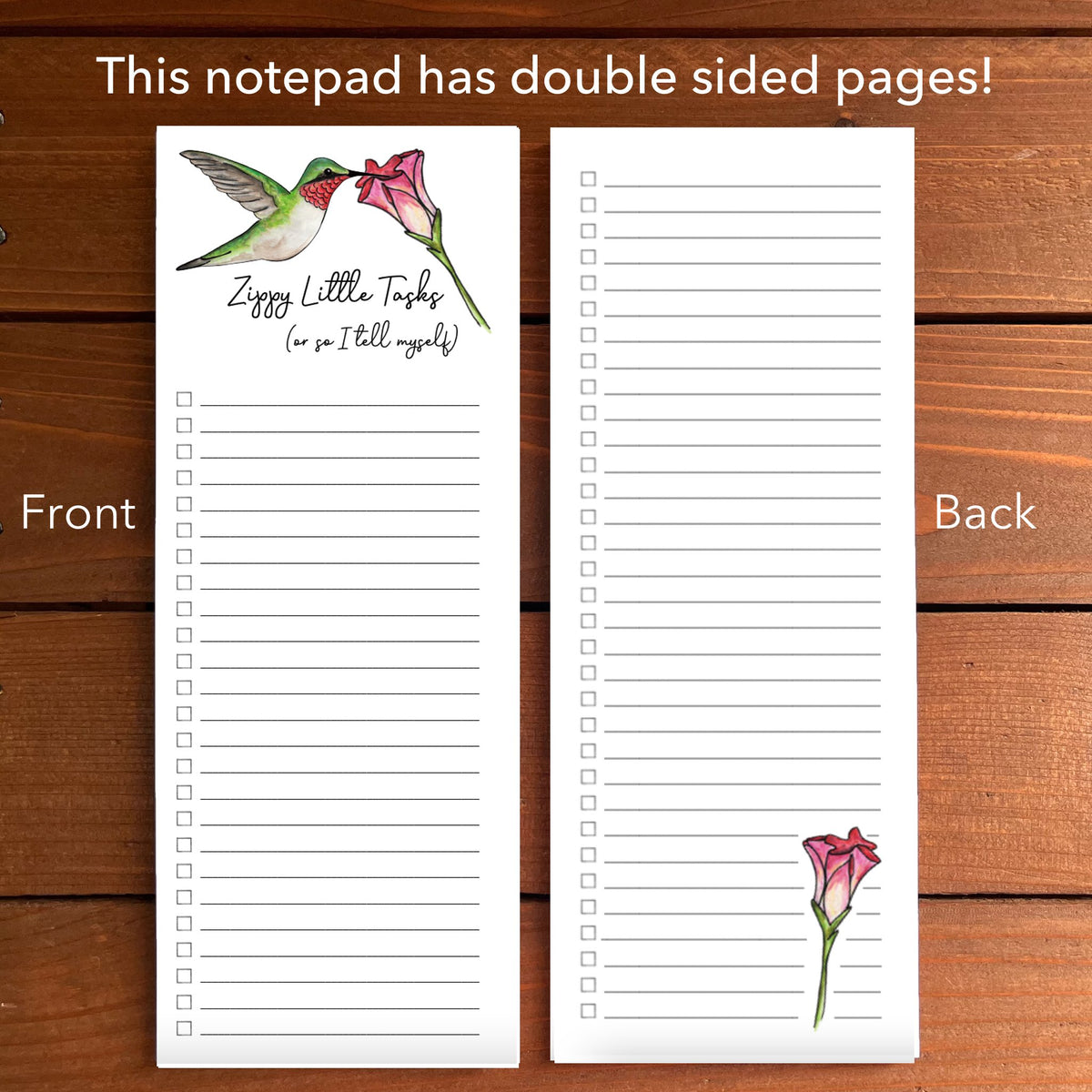 Hummingbird Zippy Little Tasks Magnetic To-Do List Notepad