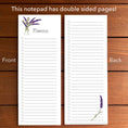 Load image into Gallery viewer, Lavender Personalized Magnetic To-Do List Notepad
