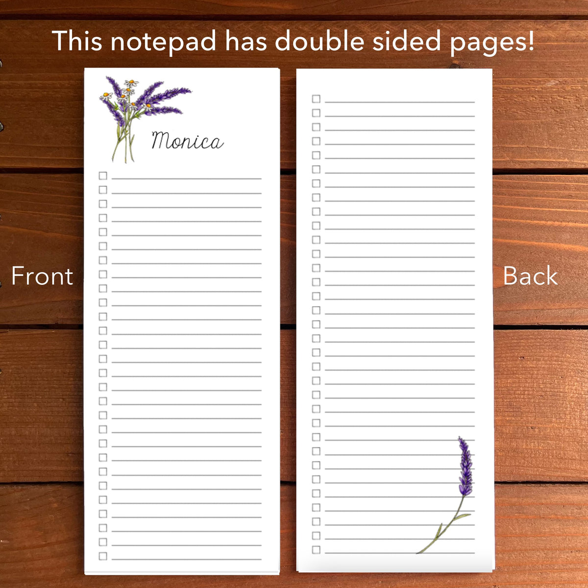 Lavender Personalized Magnetic To-Do List Notepad
