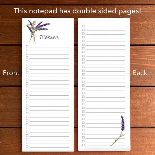 Lavender Personalized Magnetic To-Do List Notepad