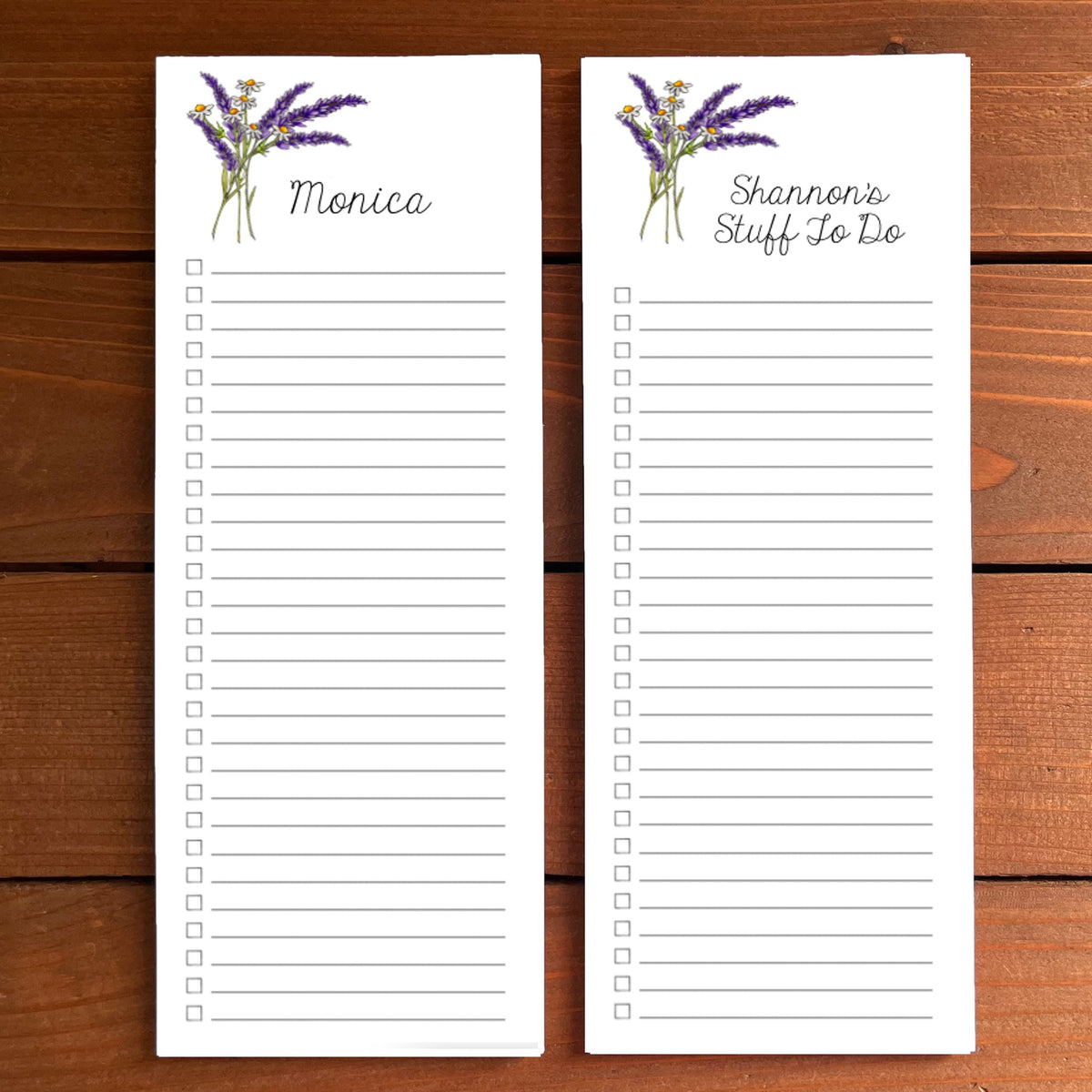 Lavender Personalized Magnetic To-Do List Notepad