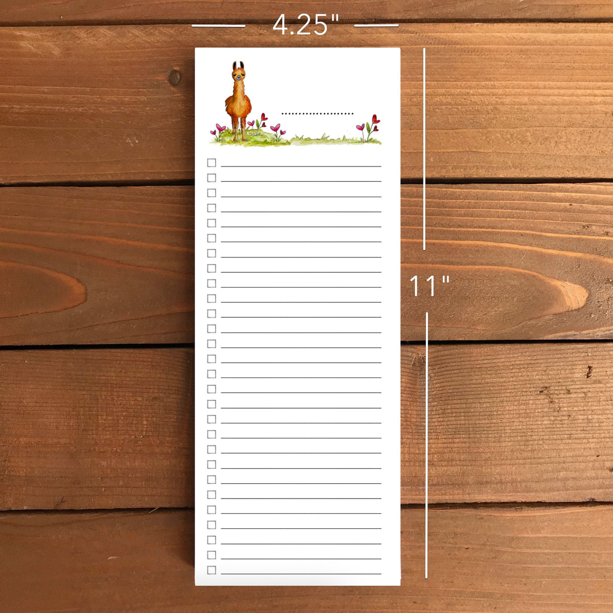 Llama Magnetic To-Do List Notepad