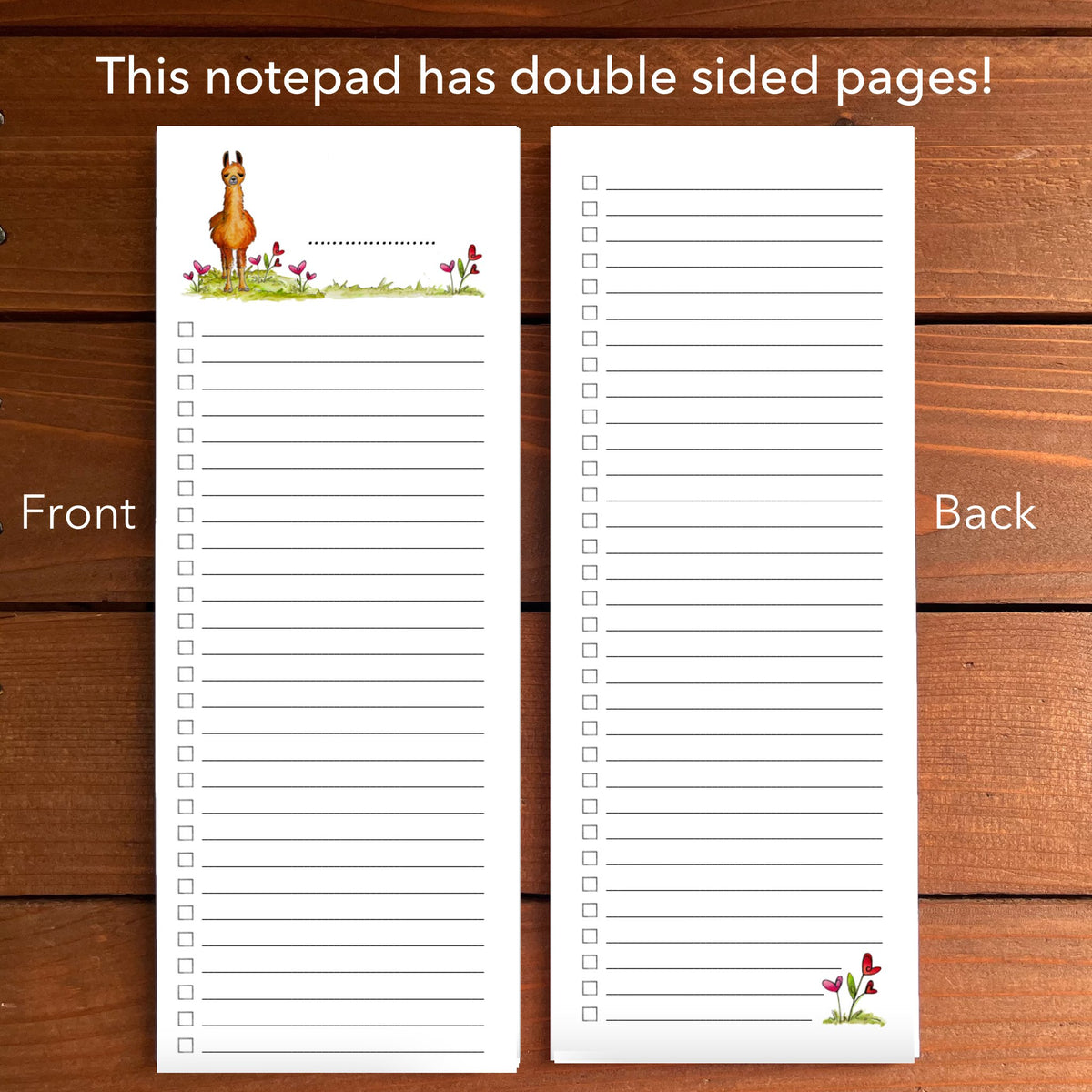 Llama Magnetic To-Do List Notepad