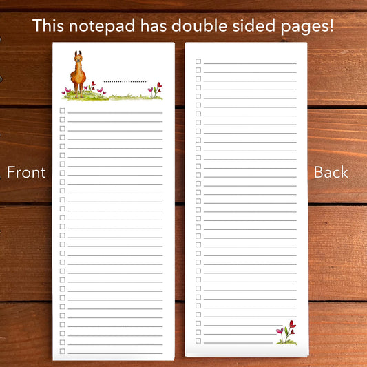 Llama Magnetic To-Do List Notepad