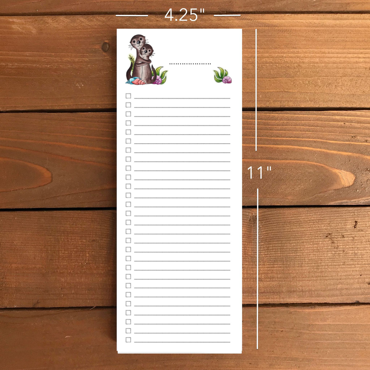 Otters Magnetic To-Do List Notepad