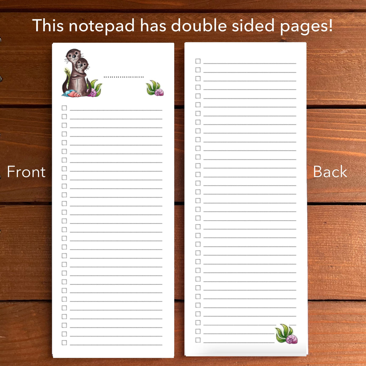 Otters Magnetic To-Do List Notepad