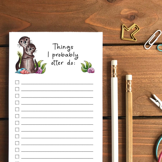 Otters Probably Otter Do Magnetic To-Do List Notepad