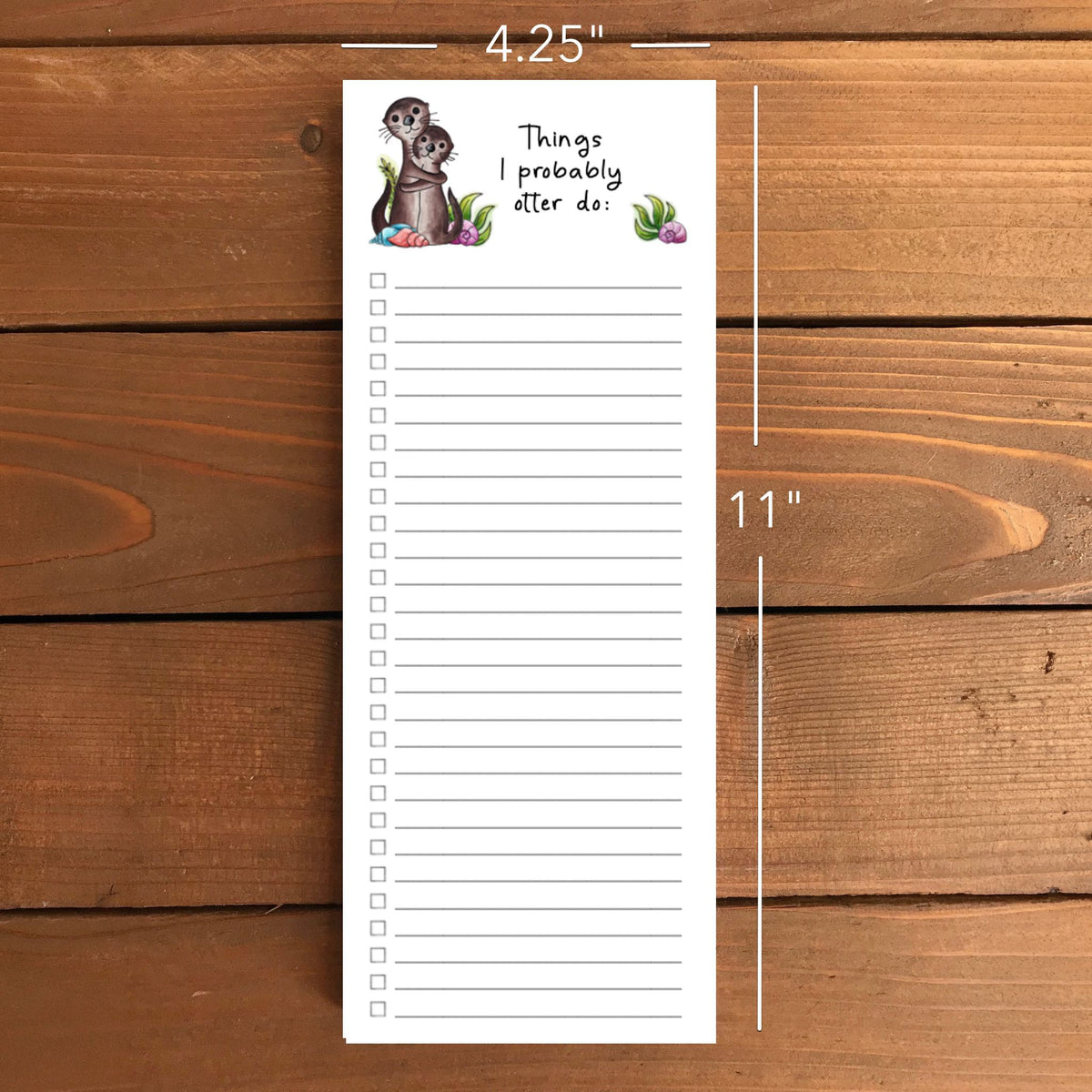Otters Probably Otter Do Magnetic To-Do List Notepad