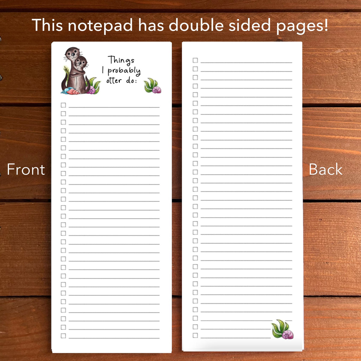 Otters Probably Otter Do Magnetic To-Do List Notepad