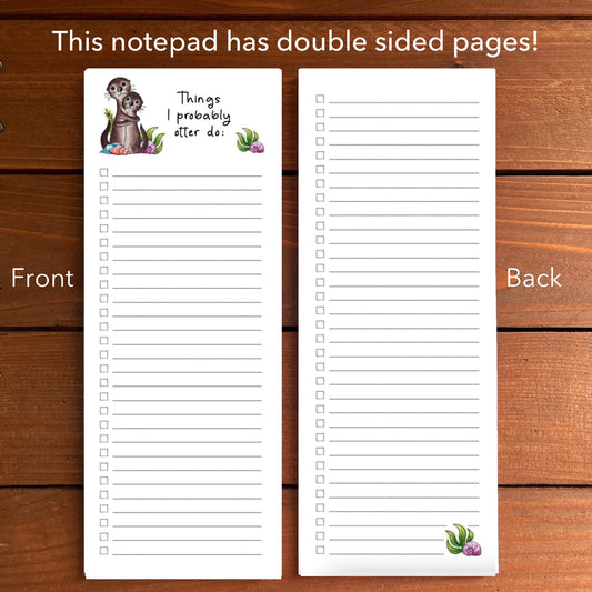 Otters Probably Otter Do Magnetic To-Do List Notepad