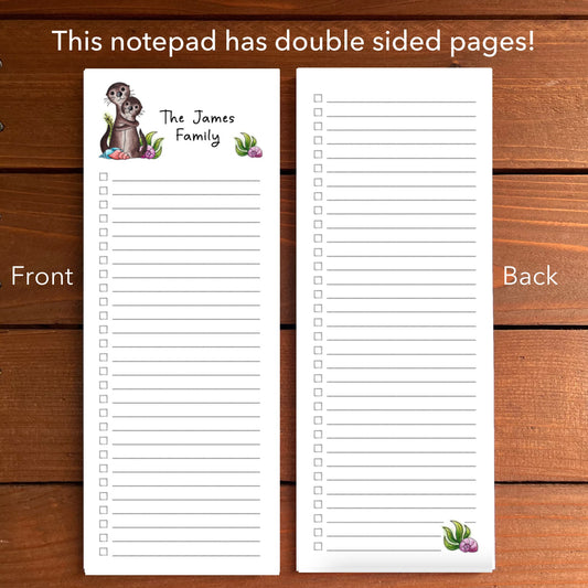 Otters Personalized Magnetic To-Do List Notepad
