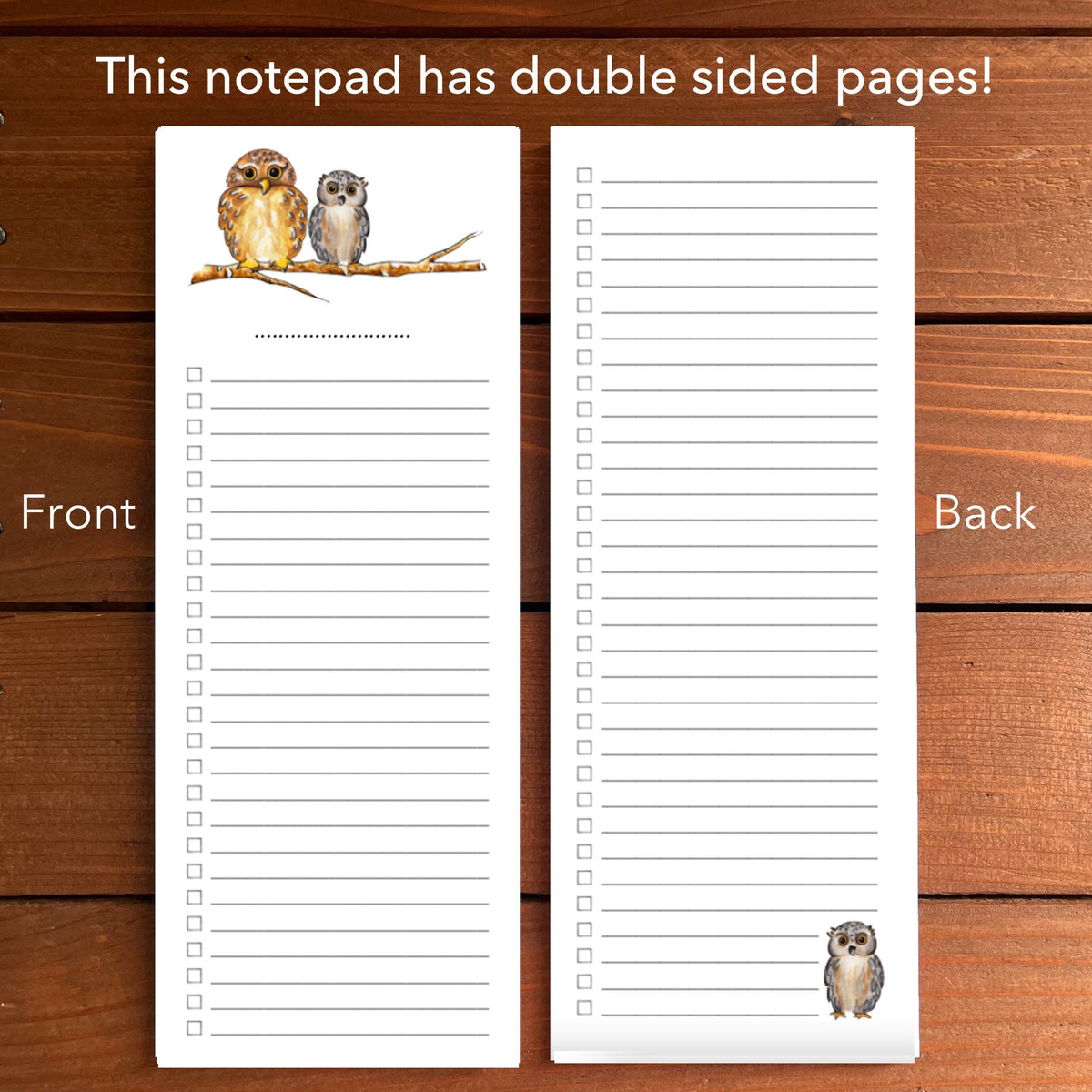 Owls Magnetic To-Do List Notepad