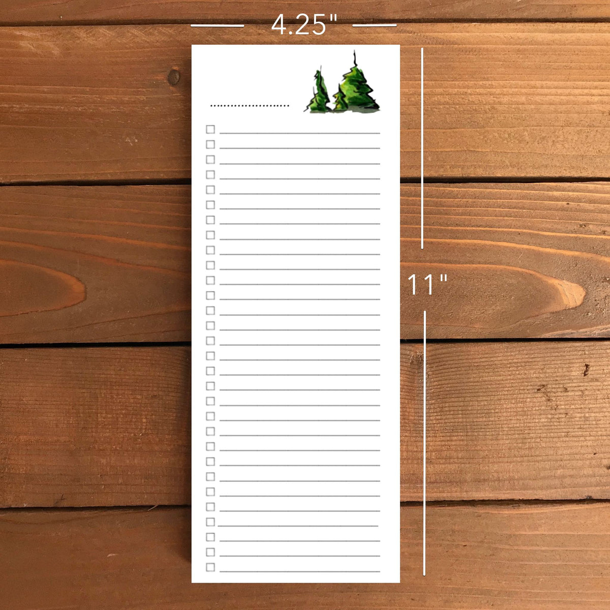 Pine Trees Magnetic To Do List Notepad
