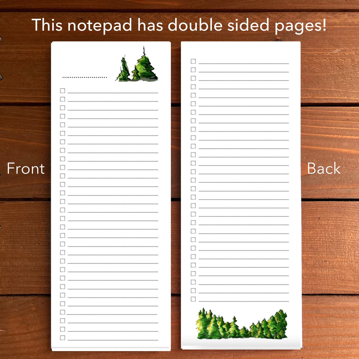 Pine Trees Magnetic To Do List Notepad