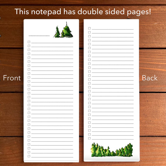 Pine Trees Magnetic To Do List Notepad