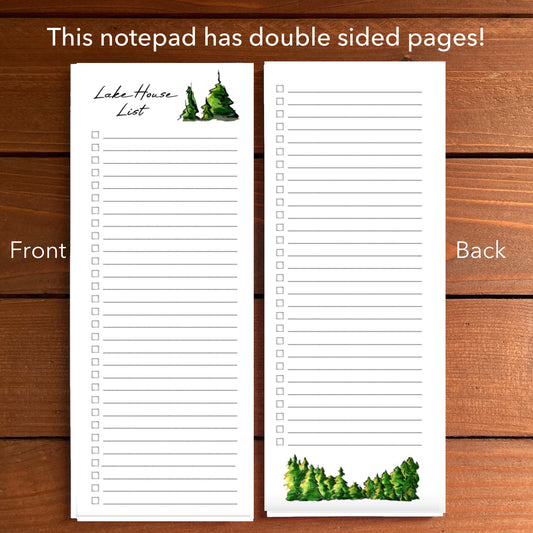 Pine Trees Personalized Magnetic To Do List Notepad