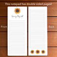 Load image into Gallery viewer, Sunflowers Personalized Magnetic To-Do List Notepad
