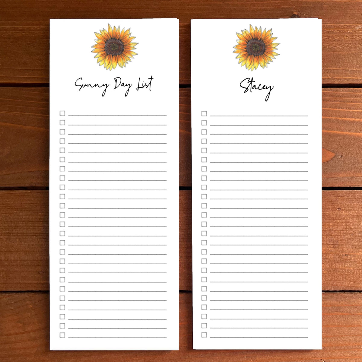 Sunflowers Personalized Magnetic To-Do List Notepad