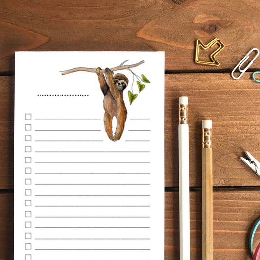 Sloth Magnetic To-Do List Notepad