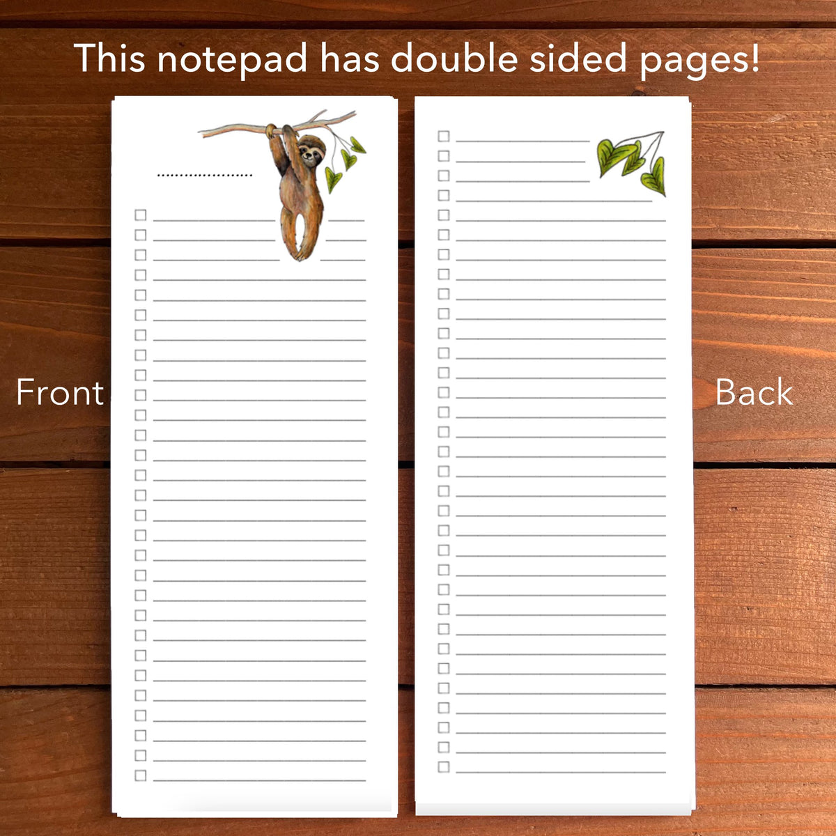 Sloth Magnetic To-Do List Notepad