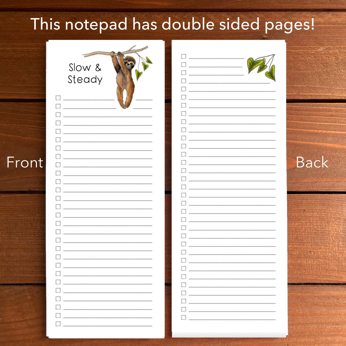 Sloth Personalized Magnetic To-Do List Notepad