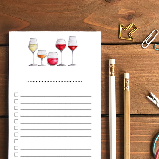 Wine Flight Magnetic To-Do List Notepad
