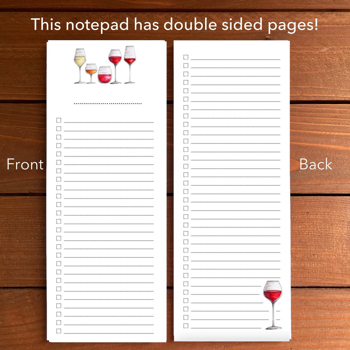 Wine Flight Magnetic To-Do List Notepad